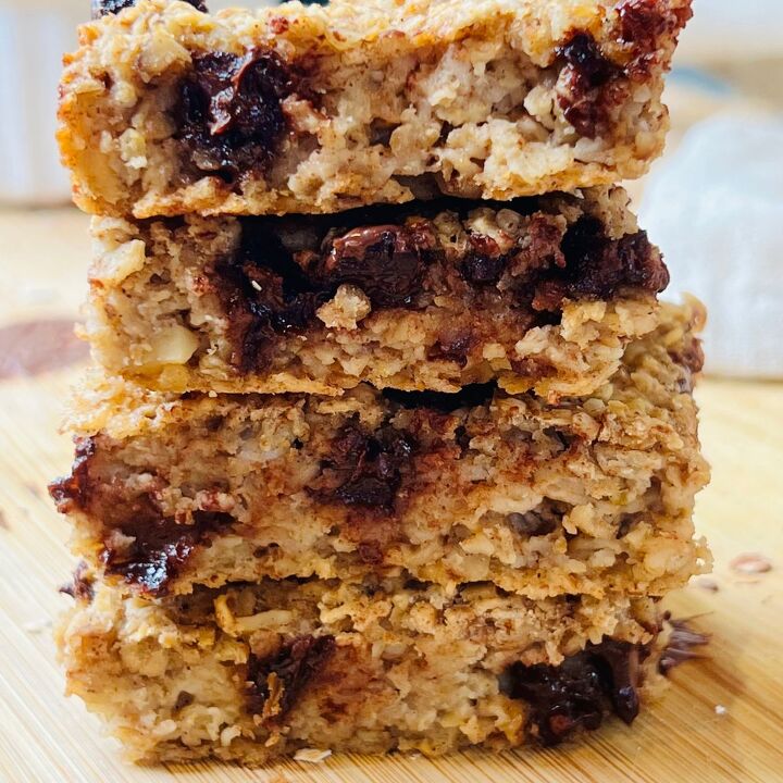 easy baked oatmeal with nuts, Baked Oatmeal Bars so delicious