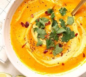 easy carrot and coriander soup 5 ingredients, A bowl of Easy Carrot and Coriander Soup