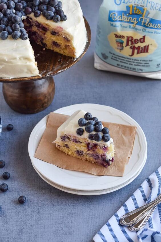 gluten free lemon blueberry cake, Gluten Free Blueberry Cake with Bob s Red Mill Flour