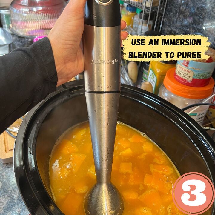 ww zero point butternut squash soup, Use an Immersion Blender to puree your soup