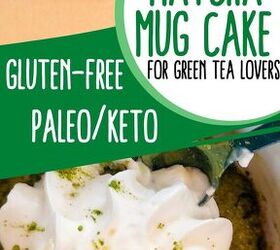 2-Minute Single-Serving Matcha Microwave Cake (gluten free, sugar