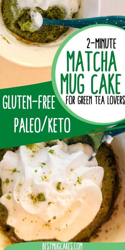 2 minute easy matcha mug cake that matcha latte lovers need in their l, 2 minute matcha mug cake for green tea lovers gluten free paleo keto