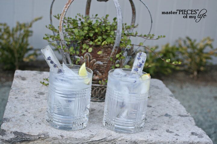 how to make lavender ice cube stirrers, lavender ice cube stirrers