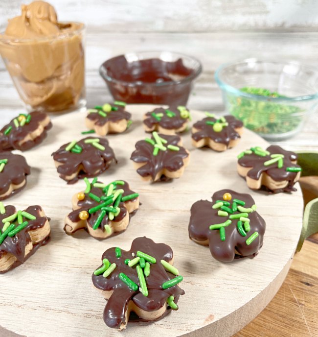 st patrick s day peanut butter chocolate cookies