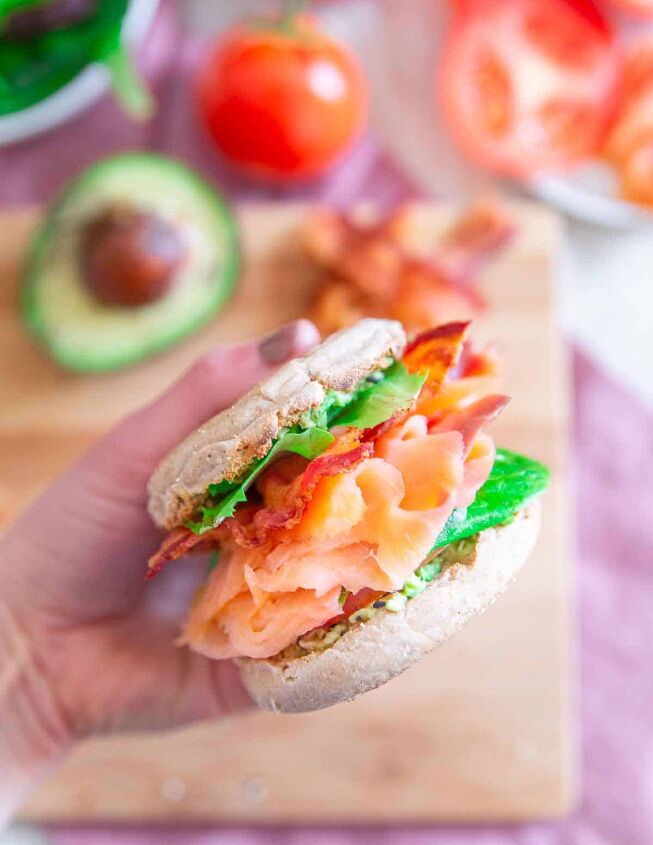 smoked salmon blt with avocado, This smoked salmon breakfast BLT is the perfect way to celebrate the weekend