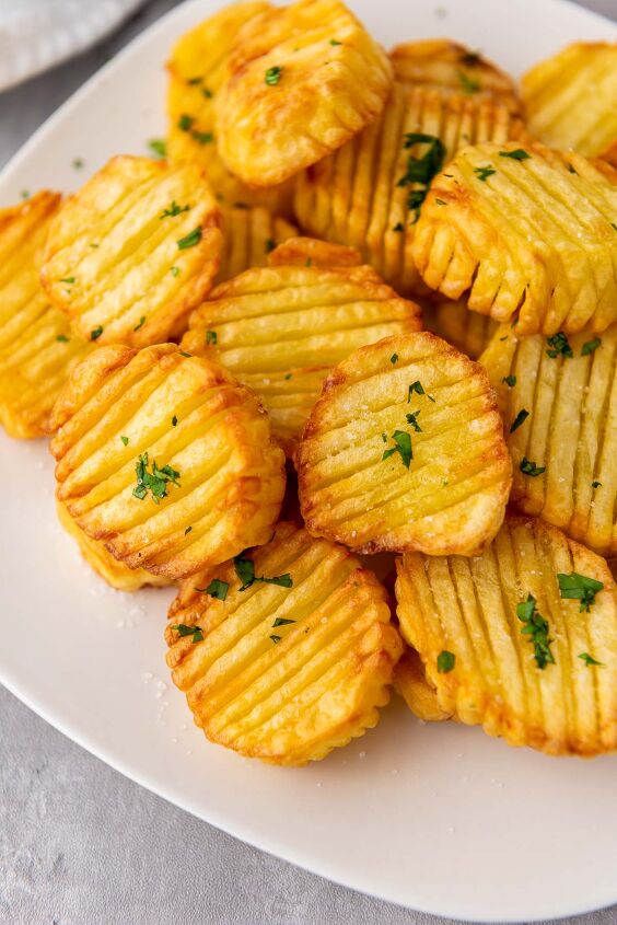 air fryer accordion potatoes, Season with additional salt to taste if desired
