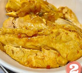 creamy crockpot chicken and salsa, Remove your chicken from the crockpot and set aside in a bowl