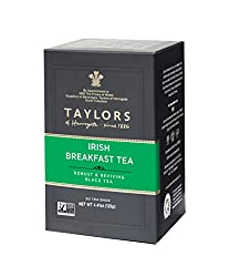 irish apple cream scones, A black and green box of Taylors Irish Breakfast Tea