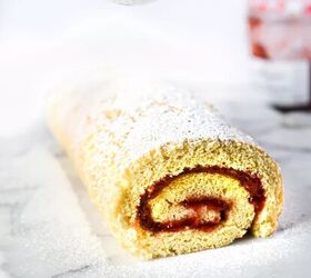 Simple Cherry Bakewell Swiss Roll