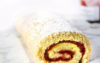 Simple Cherry Bakewell Swiss Roll