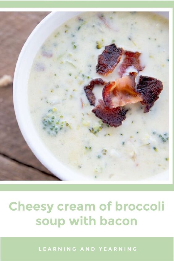 cheesy creamy broccoli soup with bacon, Broccoli soup with bacon recipe