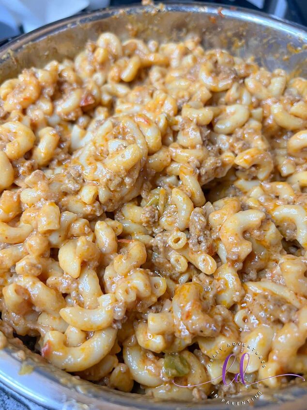easy instant pot taco macaroni recipe, Stir in Cream and Cheese to Make Easy Instant Pot Taco Macaroni