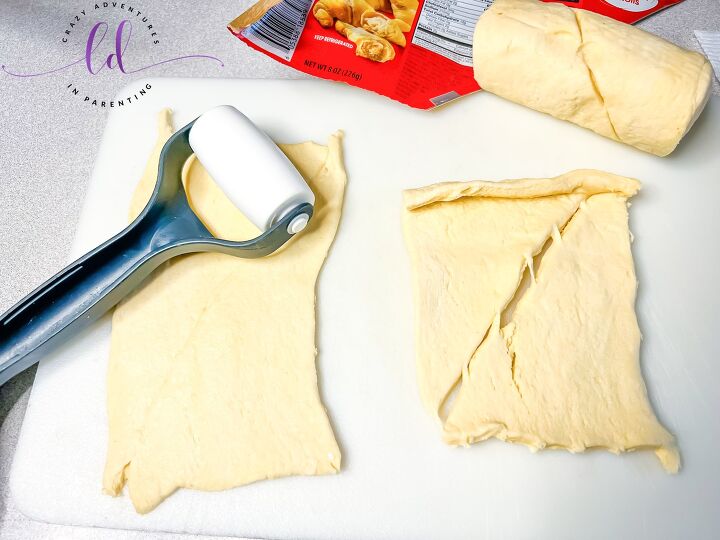easy air fryer beef empanadas recipe, Roll Out Crescent Roll Triangles to Make Easy Beef Empanadas