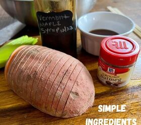 air fryer hasselback sweet potato recipe, A handful of simple ingredients