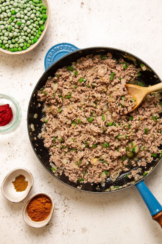keema rice easy 20 minute recipe, Browning the lamb