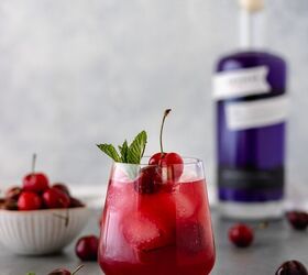 Cherry-Berry Gin Kombucha Cocktail