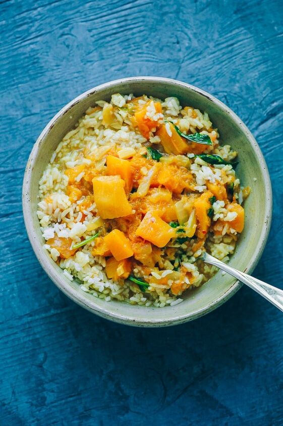 butternut squash curry stovetop instant pot, This super quick easy and flavorful Butternut Squash Curry can be made in an Instant Pot pressure cooker in just about 10 minutes or the stovetop for ease and convenience This delicious spicy vegan curry dish can be enjoyed on it own or served over rice or quinoa for a healthy and comforting autumn meal butternutsquashcurry instantpotbutternutsquashcurry