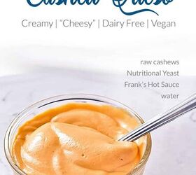 cashew queso easy 3ingredient vegan dip, cashew queso in a clear glass bowl