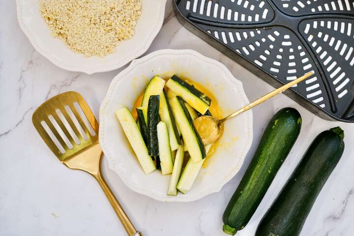 easy air fryer zucchini fries for a side dish or snack, Cut Zucchini Fries