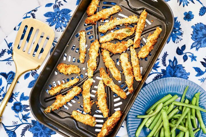 easy air fryer zucchini fries for a side dish or snack, Air Fryer Green Beans