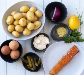 smoked salmon potato salad recipe, Ingredients for potato salad