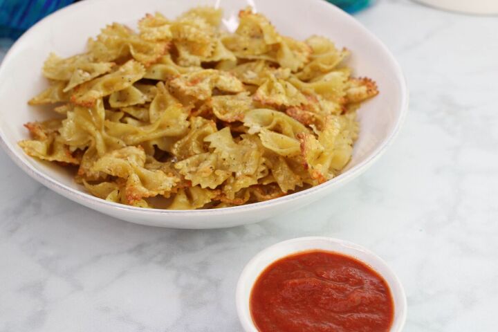 15 quick easy air fryer recipes youll want to make on repeat, Viral TikTok Air Fryer Pasta Chips