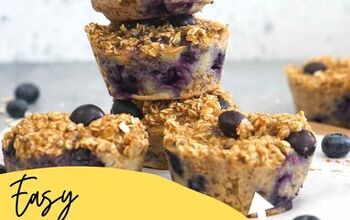 Healthy Oats and Chia Seed Muffins With Blueberries