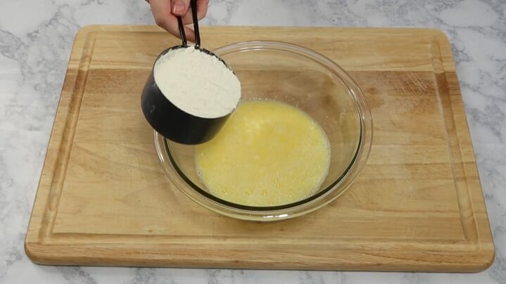 3 easy recipes you can make using golden malted waffle mix, Adding 1 cup of Golden Malted Waffle Mix