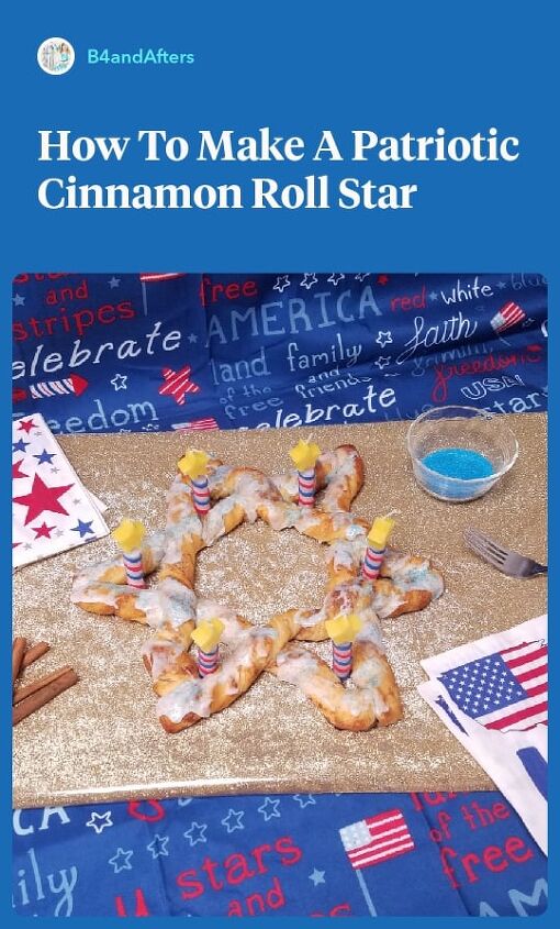 the easiest ever patriotic cinnamon roll star, 6 pointed star cinnamon roll star