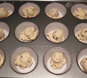 edible sugar cookie dough recipe, edible chocolate chip cookie dough in paper liners for convenience