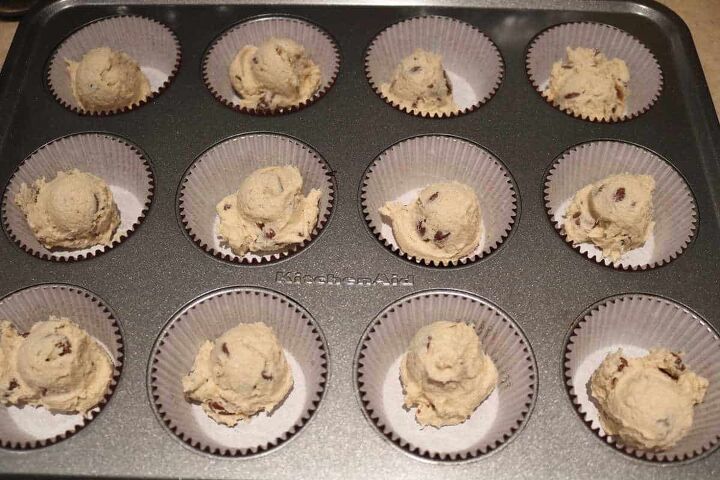 edible sugar cookie dough recipe, edible chocolate chip cookie dough in paper liners for convenience