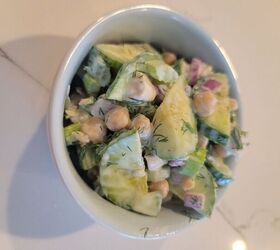 Cucumber Chickpea Chicken Salad With Greek Yogurt Dill Dressing