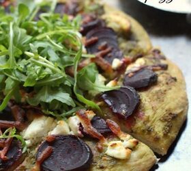 Beetroot and Goat's Cheese Pizza With Rocket