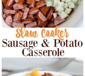 slow cooker sausage and potato casserole, This Slow Cooker Sausage and Potato Casserole is a comfort dish that can be served for breakfast lunch or dinner Find the recipe at gracefullittlehoneybee com