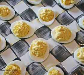 how to create a deviled egg garnish board, deviled eggs