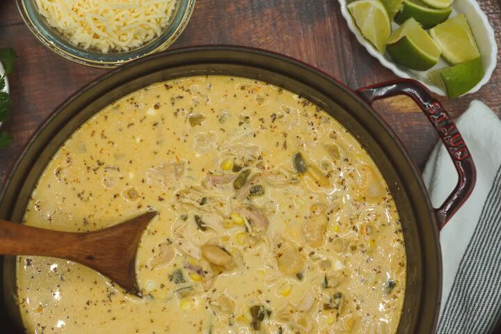 dutch oven white chicken chili, Dutch oven white chicken chili with cream cheese
