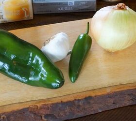 dutch oven white chicken chili, Onion jalapeno garlic and a poblano pepper