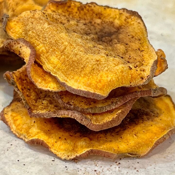 homemade potato chips without oil, You can use sweet potatoes too