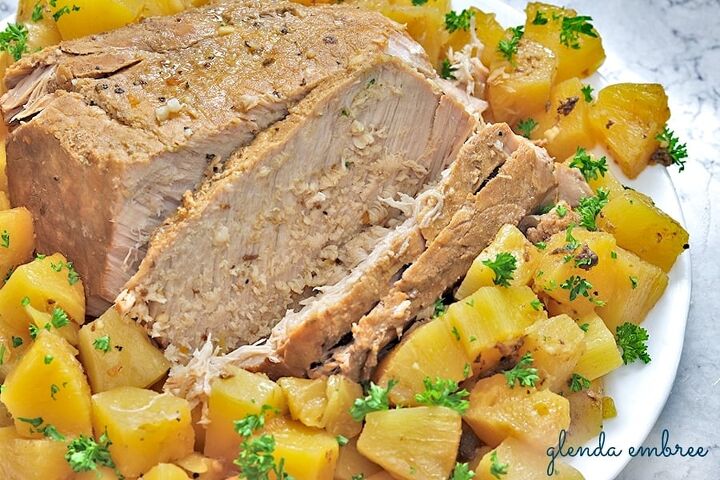 pineapple balsamic pork loin crock pot simple, Pineapple Balsamic Pork Loin crock pot