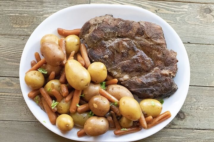 pineapple balsamic pork loin crock pot simple, crock pot roast beef