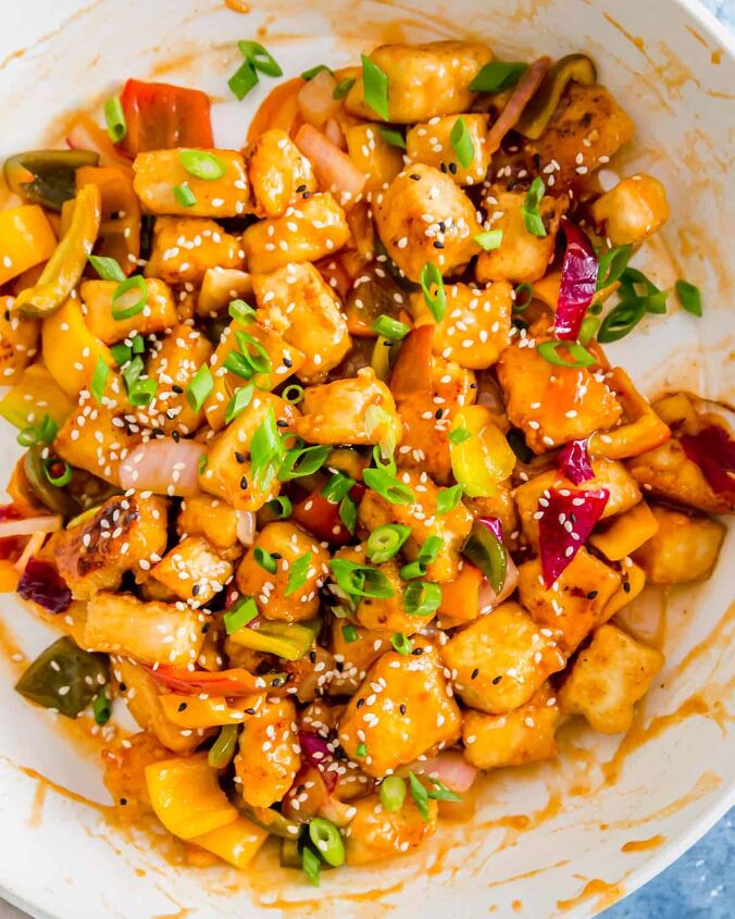 sweet and sour tofu, This easy sweet and sour tofu comes together in a skillet in just 20 minutes of active time