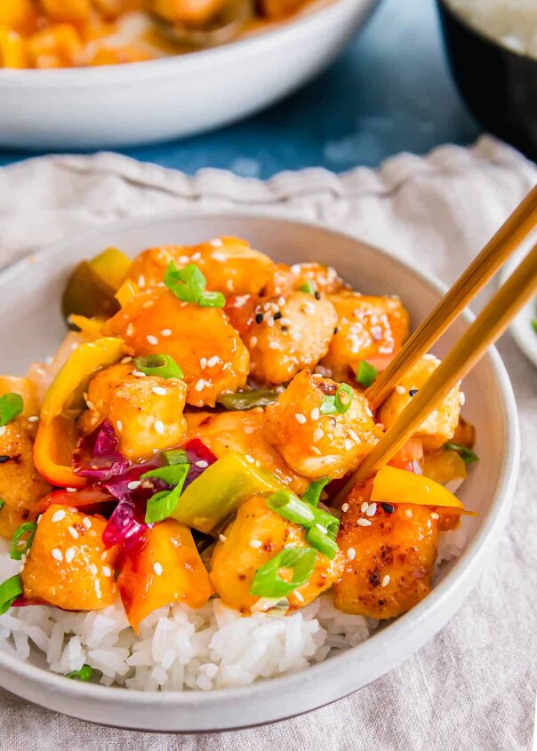 sweet and sour tofu, Craving takeout Try this sweet and sour tofu recipe for a healthier spin on a classic Chinese dish