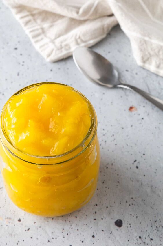 mango compote, A jar of mango compote