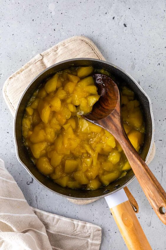mango compote, Bring the mixture to a boil and then simmer