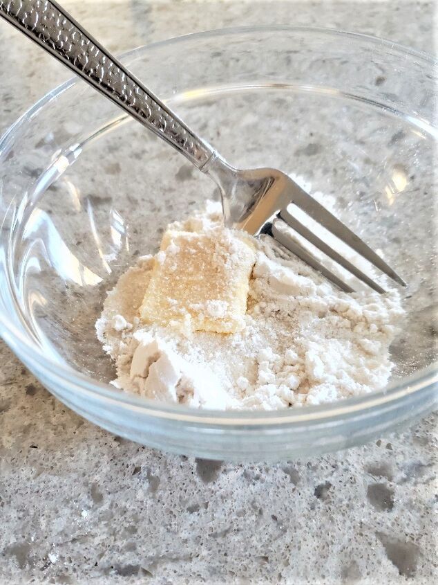 easy delicious mini kolaches recipe, butter sugar flour mixture
