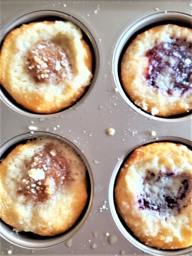 easy delicious mini kolaches recipe, taken out of the oven to cool slightly