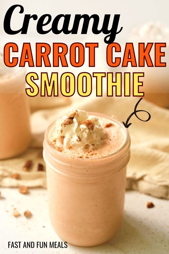carrot cake smoothie, Creamy Carrot Cake Smoothie