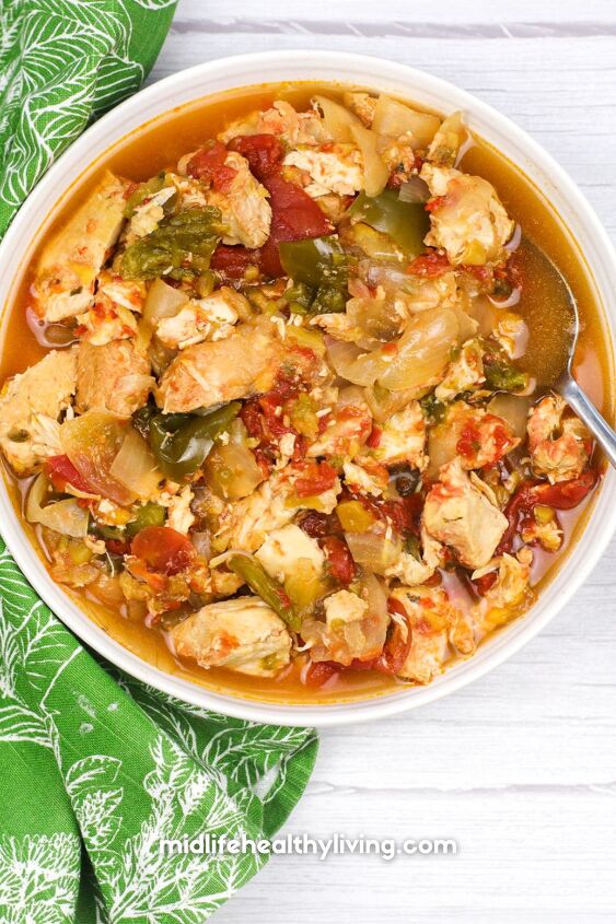 weight watchers sweet and sour chicken, a bowl from above filled with the sweet and sour chicken weight watchers recipe