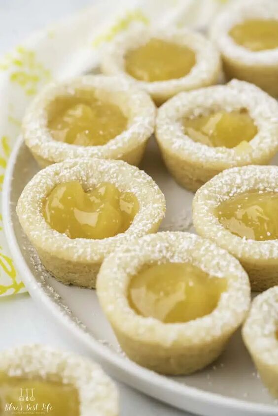 easy lemon curd cookies recipe, A close up of the cookies on a plate
