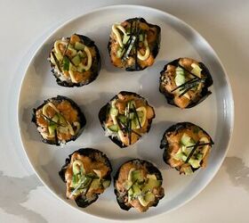 baked salmon sushi cups
